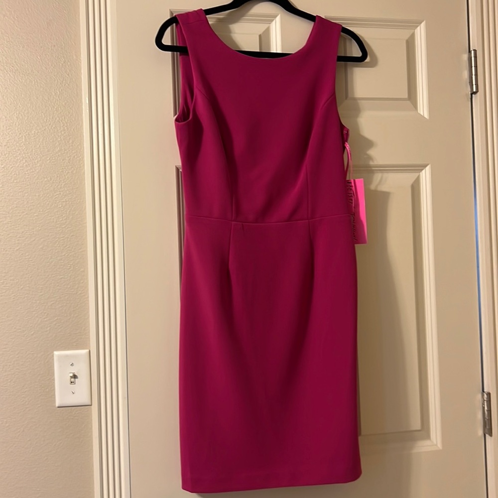 Betsy Johnson Fuschia Sheath Dress Size 8